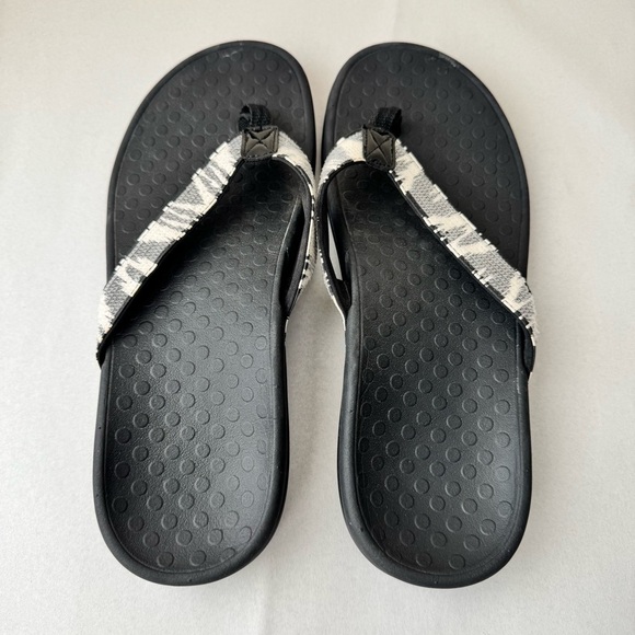 VIONIC Tide II Womens Flip Flops Size 10 Sequins Sandals Thong Slip On Black - Picture 10 of 14
